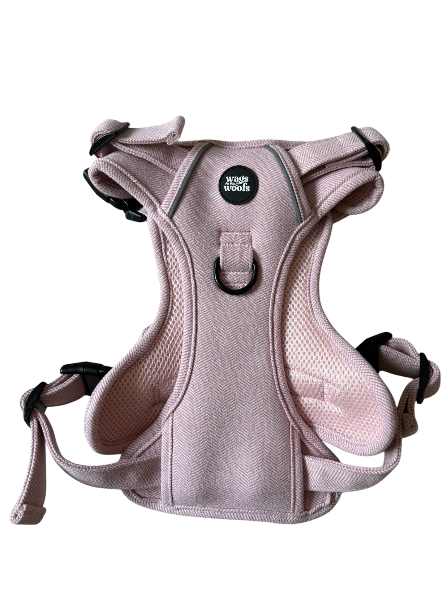 Pink Tweed adjustable Harness