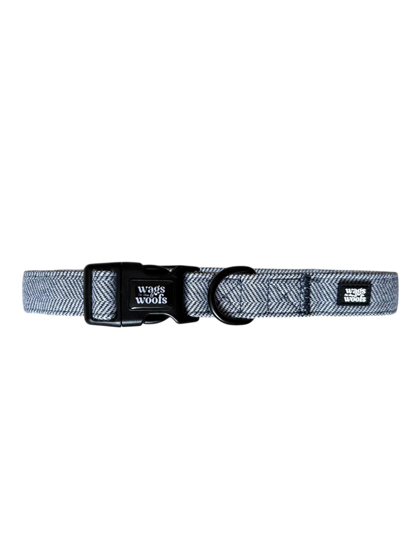 Navy Tweed Dog Collar