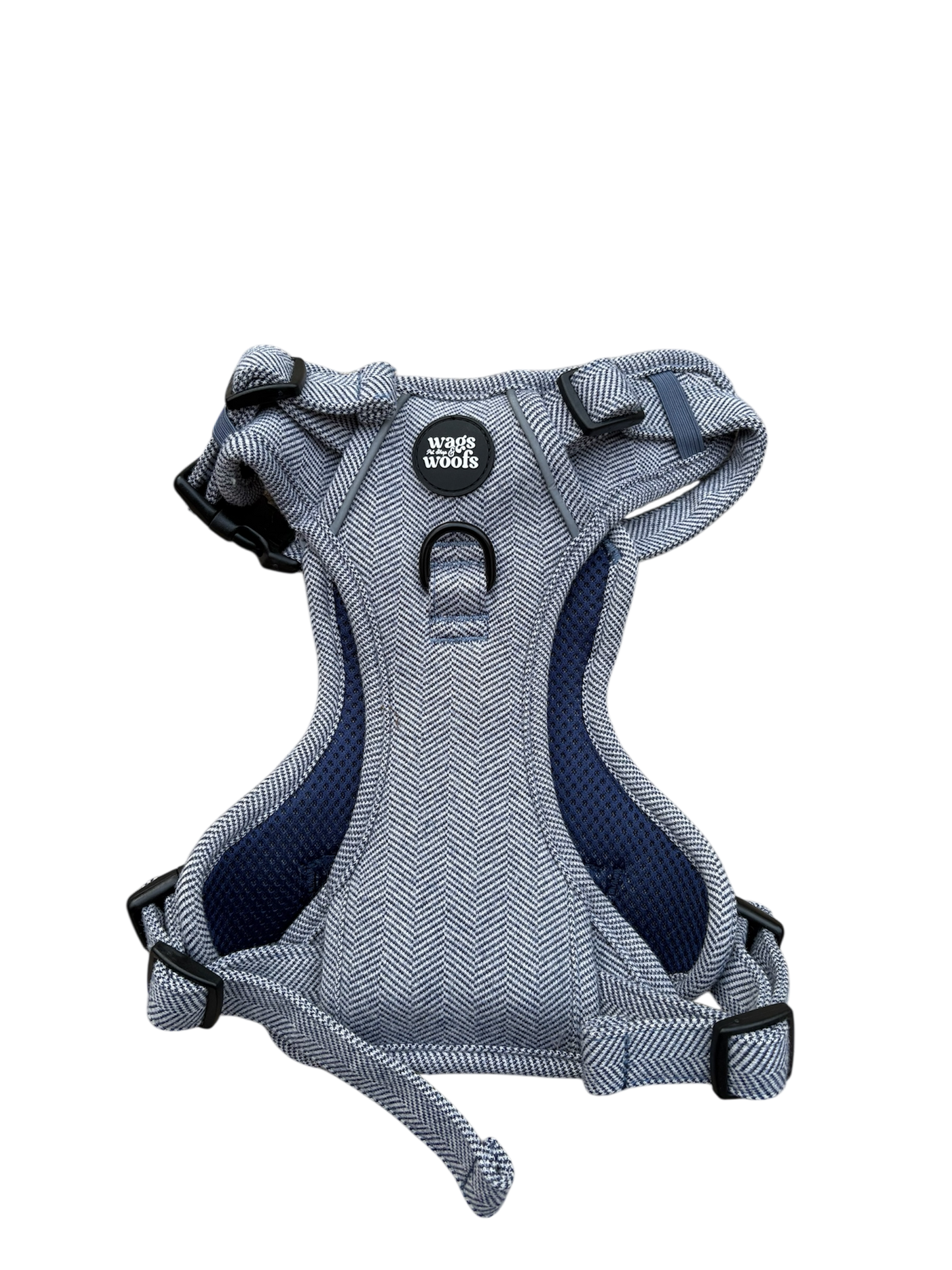 Navy Tweed Adjustable Harness