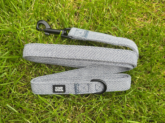 Navy Tweed Dog Lead