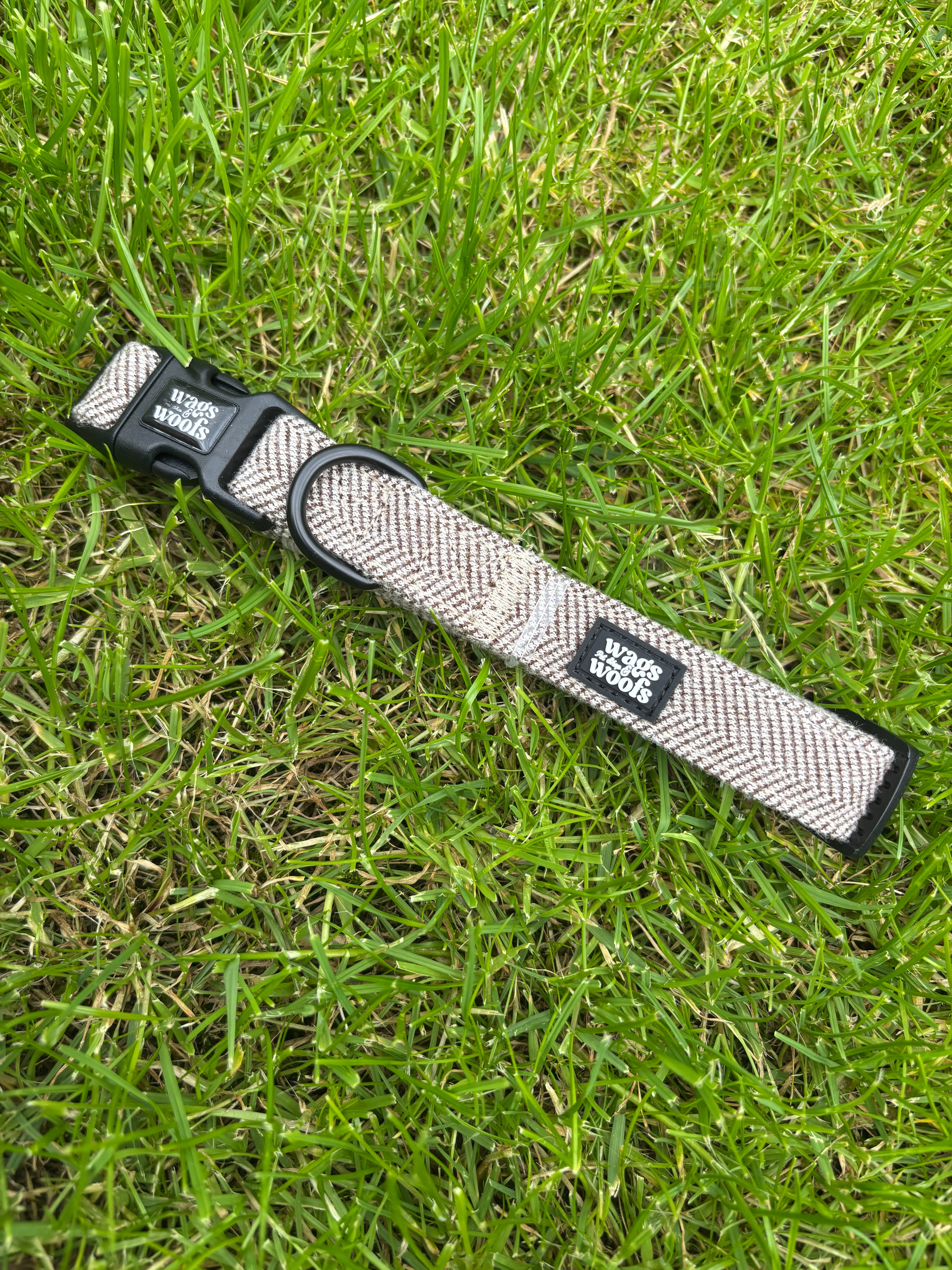 Brown Tweed Dog Collar