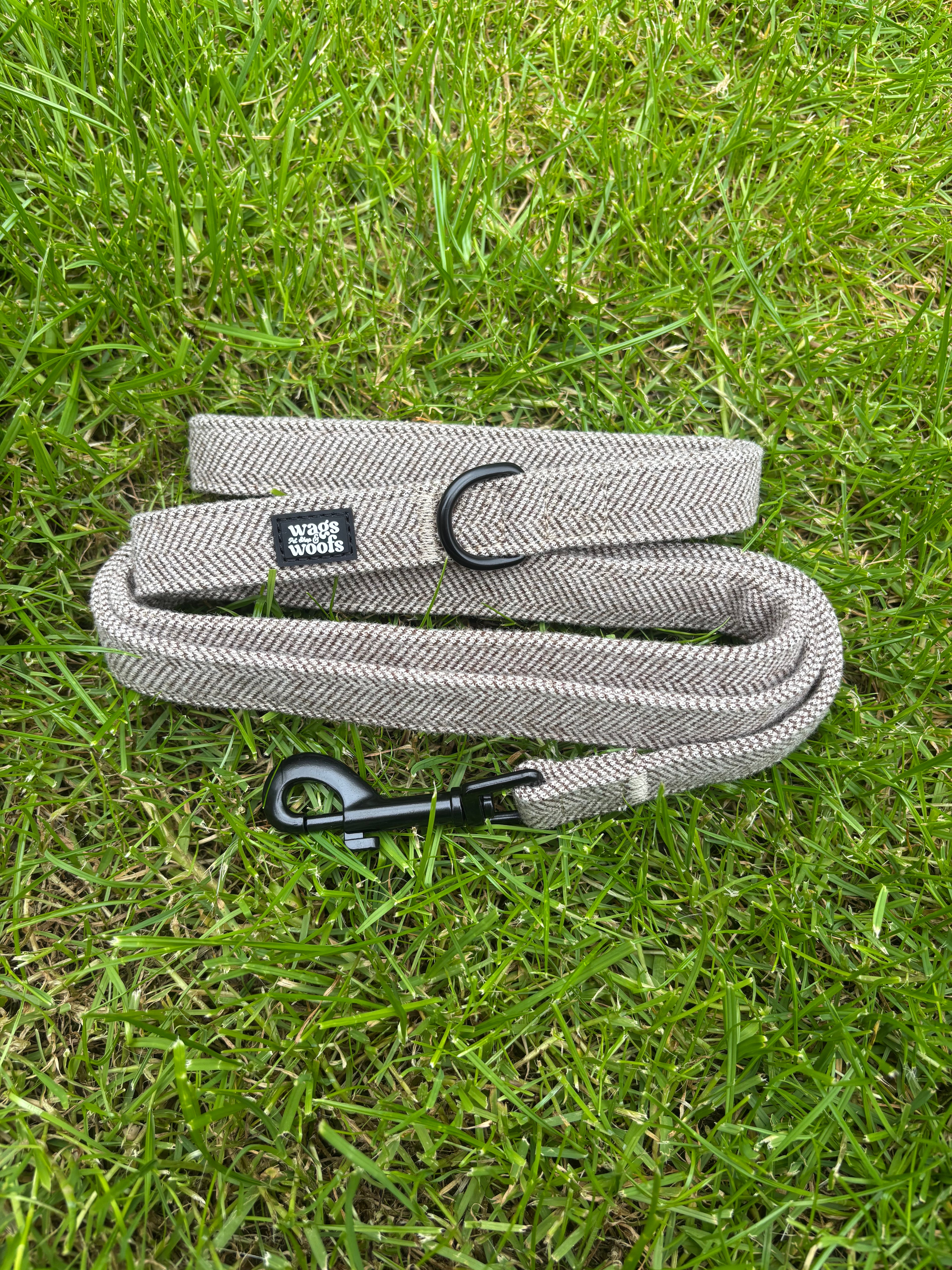 Brown Tweed Dog Lead