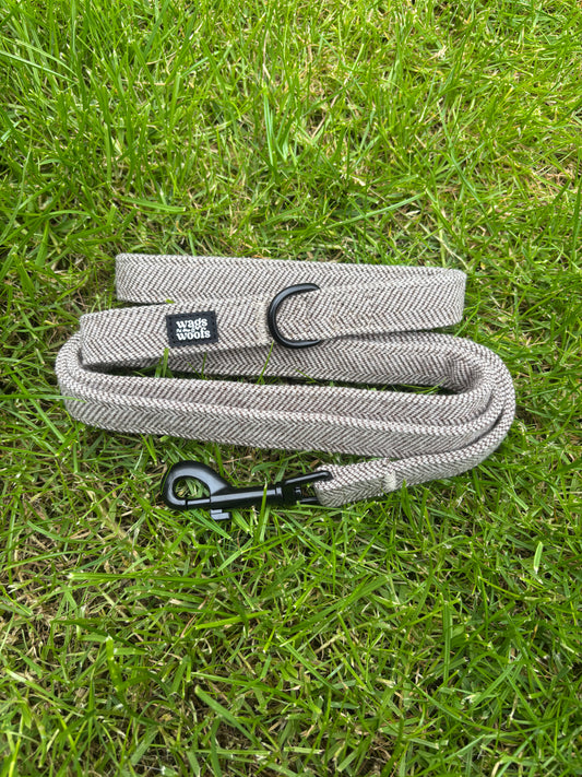 Brown Tweed Dog Lead