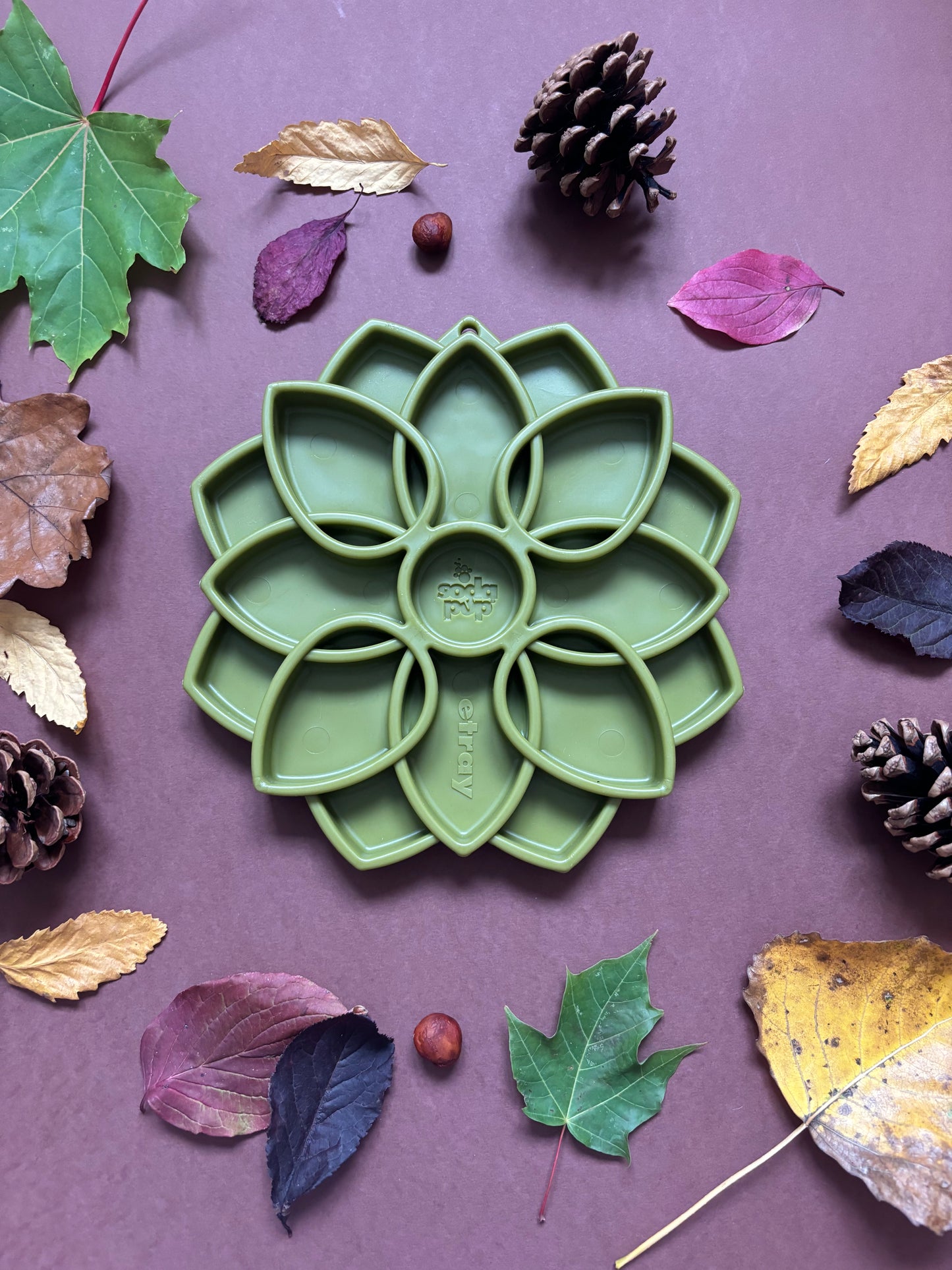 Green Mandala Design Tray
