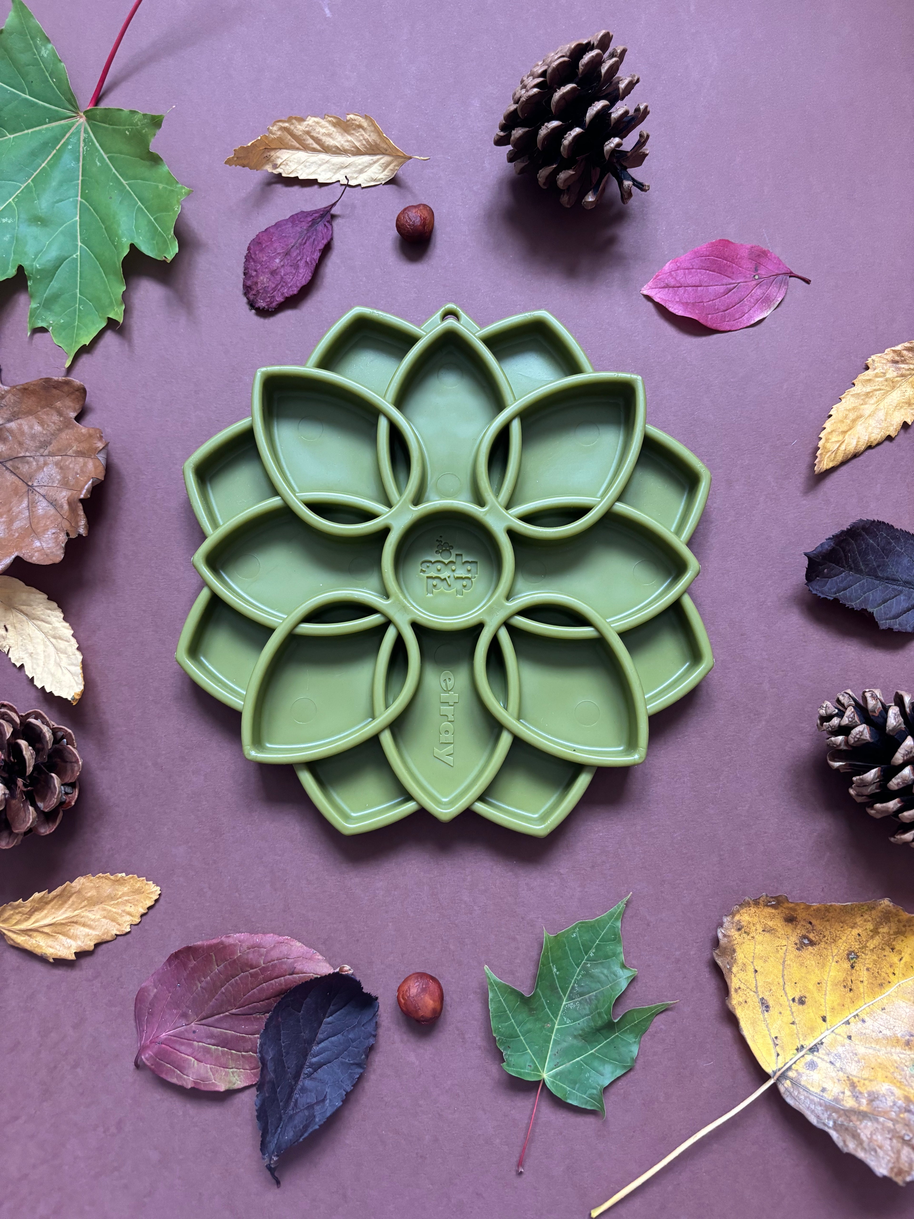 Green Mandala Design Tray