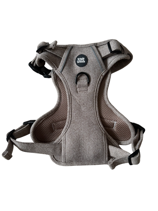 Brown Tweed Adjustable Harness