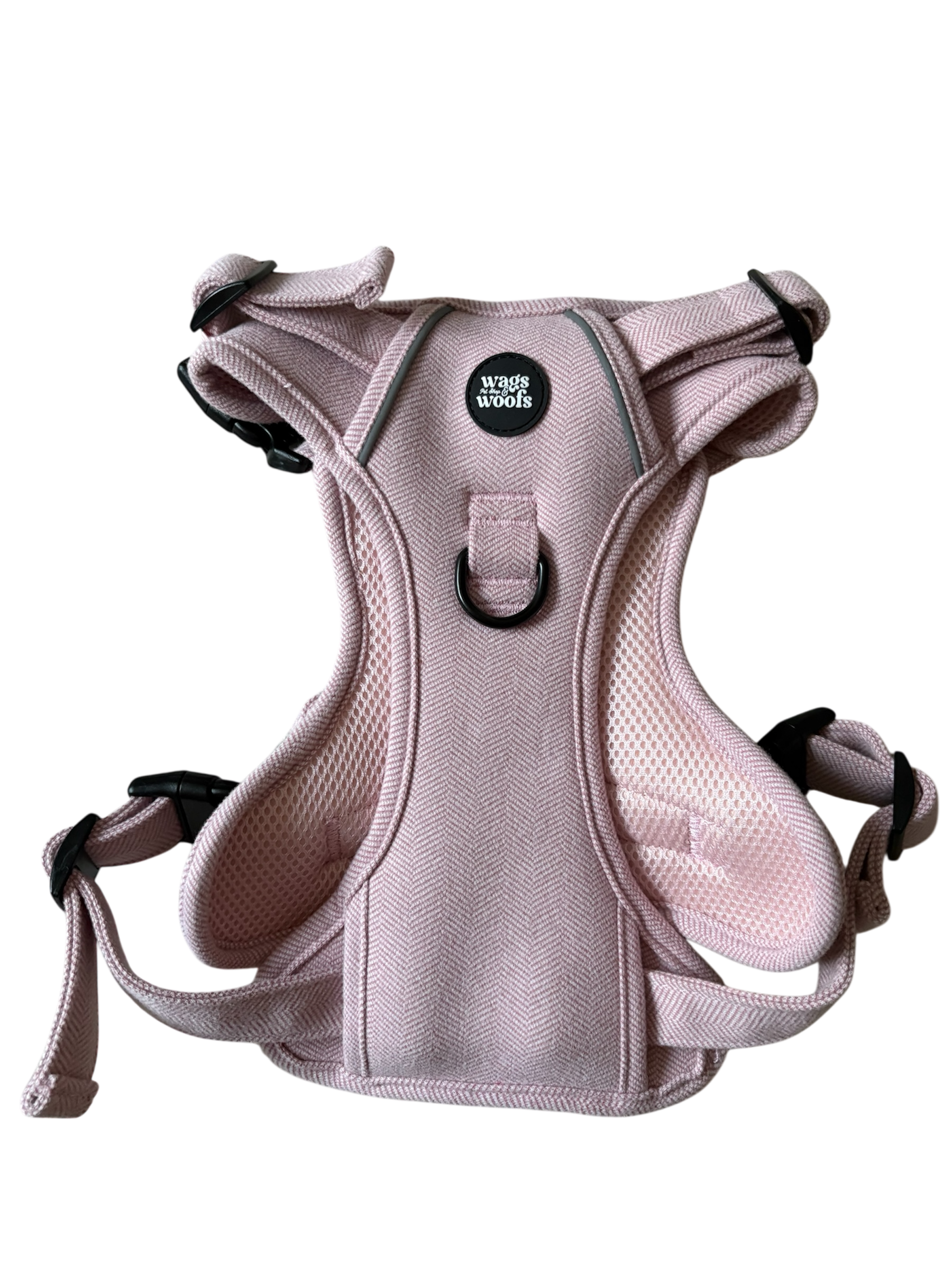 Pink Tweed adjustable Harness