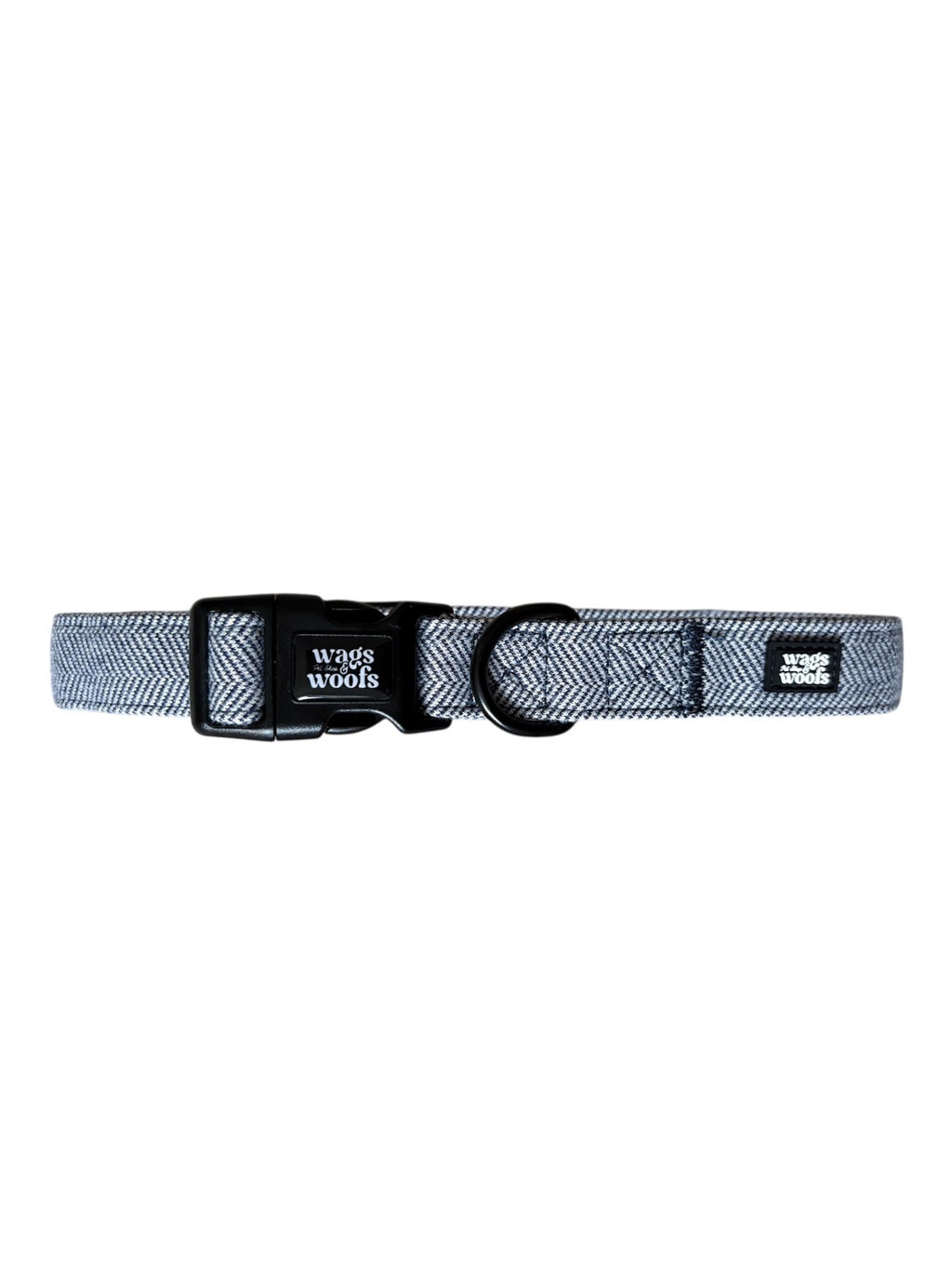 Navy Tweed Dog Collar