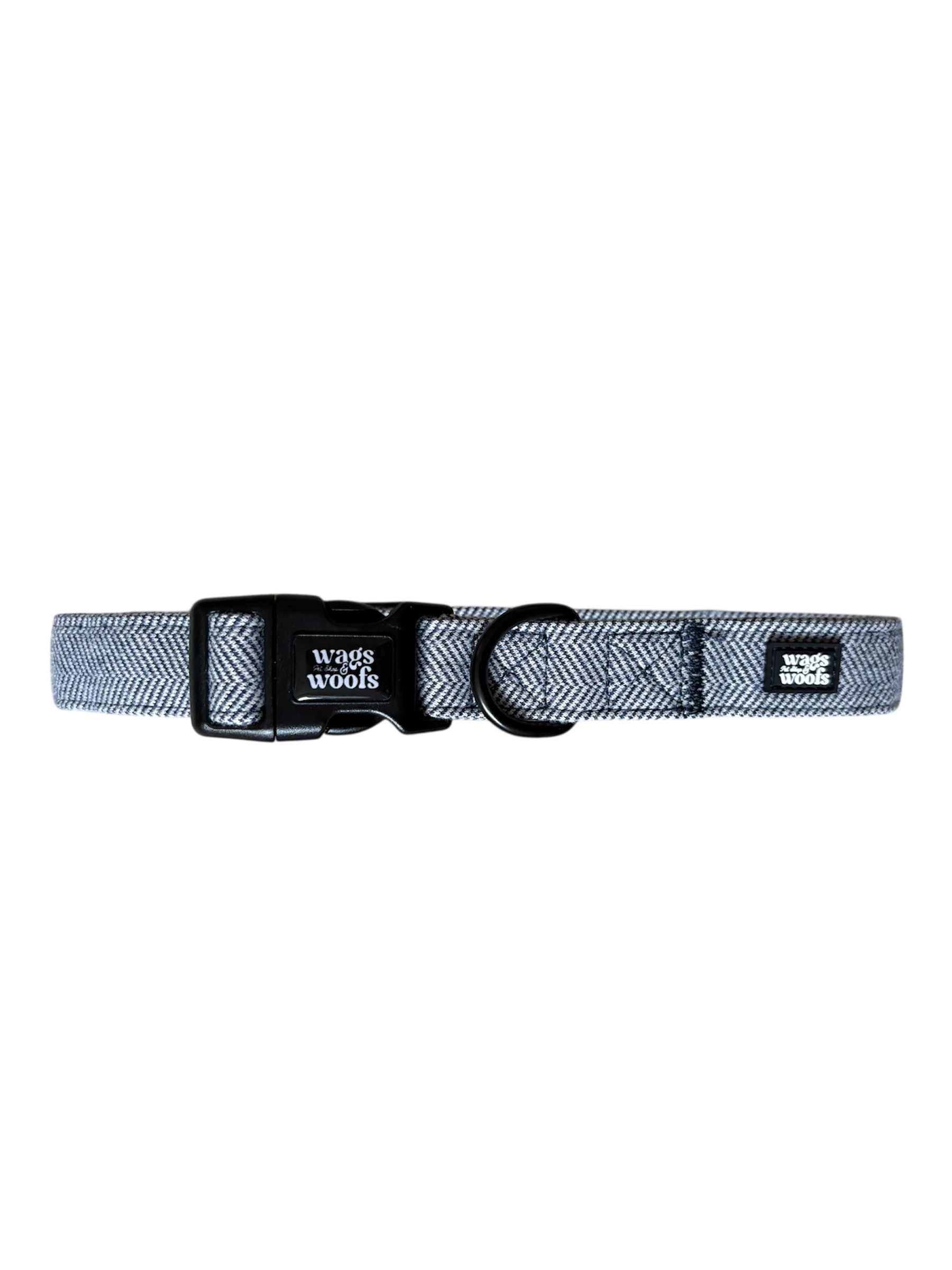 Navy Tweed Dog Collar