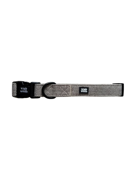 Brown Tweed Dog Collar