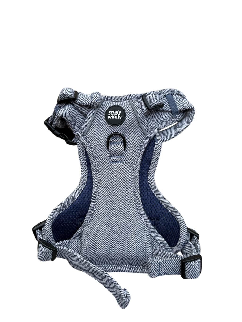 Navy Tweed Adjustable Harness